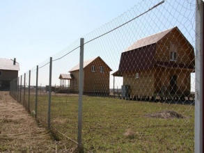 Забор из сетки рабицы в натяг с протяжкой арматуры 150 метров фото в Софрино